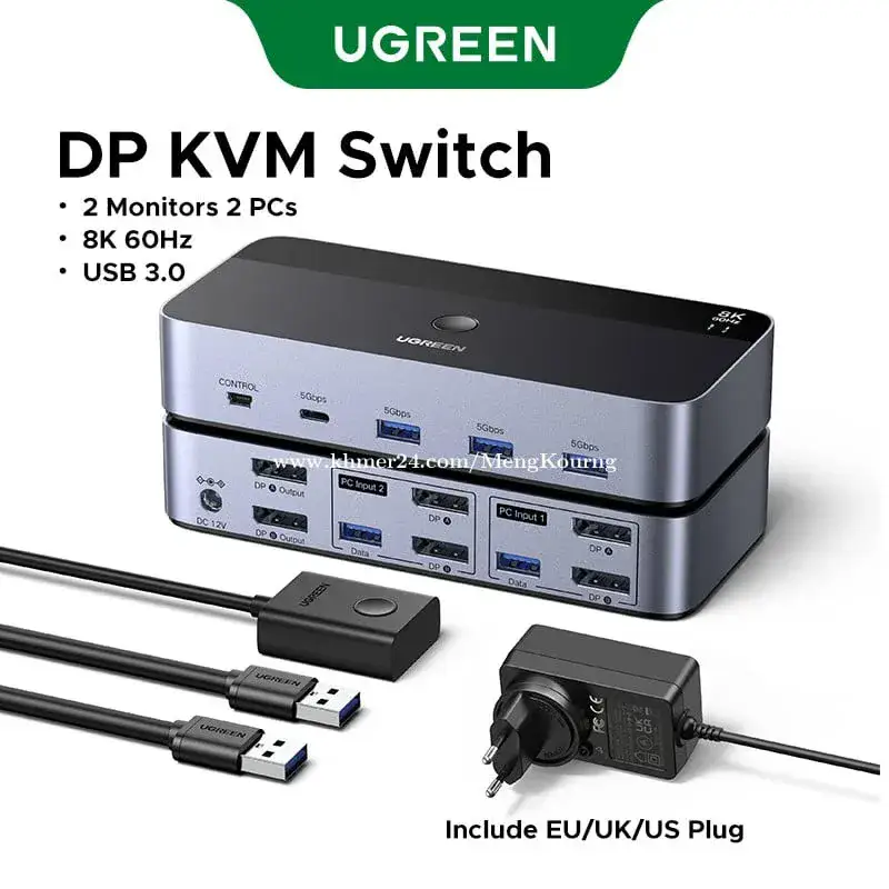 UGREEN‑Switch ermöglicht Ein Monitor, zwei Rechner – günstige Lösung für USB‑C und DisplayPort