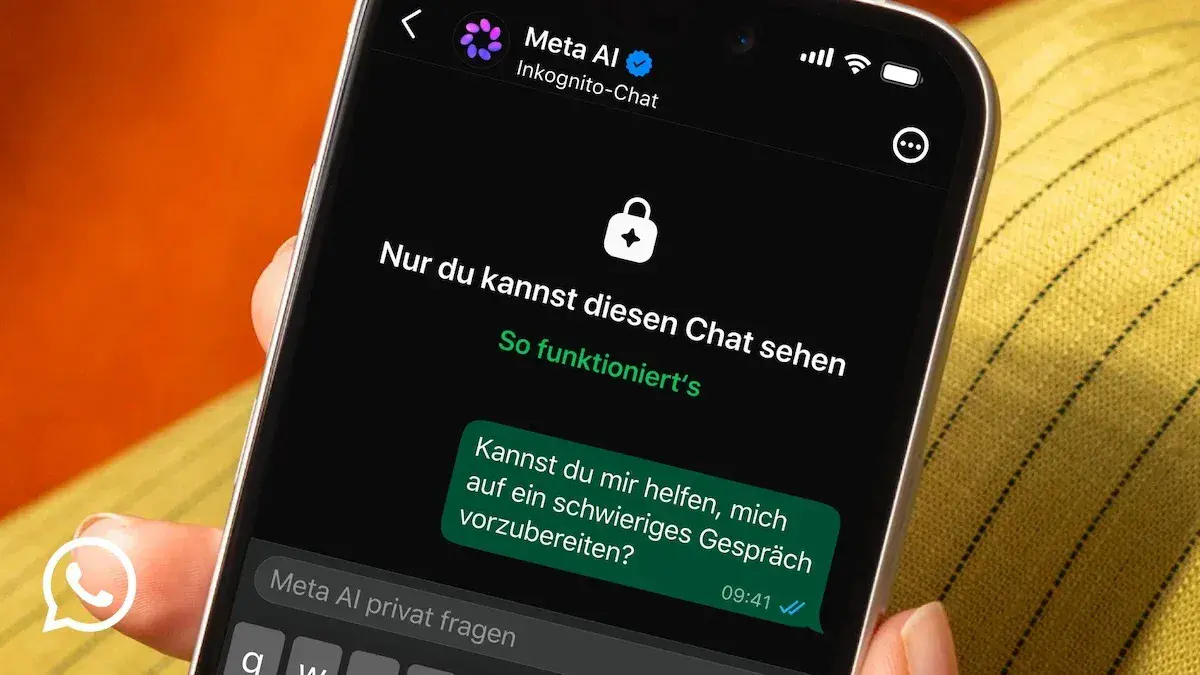 Meta AI in WhatsApp: Inkognito-Chat ermöglicht privat mit KI zu chatten